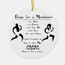 Recipe for a Marathoner Christmas Tree Ornaments