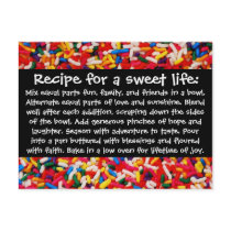Recipe for a Sweet Life Postcard