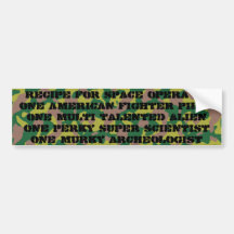 Recipe for space opera bumper stickers
