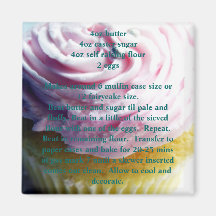 Recipe magnet - cupcakes.