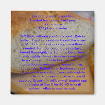 Recipe magnets - basic bread