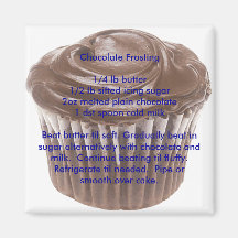 Recipe magnets - chocolate frosting