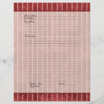 Recipe Page Family Christmas Cookbook Recipe Full Colour Flyer