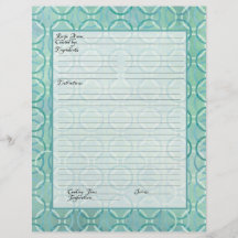 Recipe Page Family Heritage Cookbook Recipe Binder Flyer