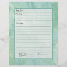 Recipe Page Family Heritage Cookbook Recipe Binder Custom Flyer