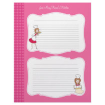 Recipe Pages for Binders Letterhead