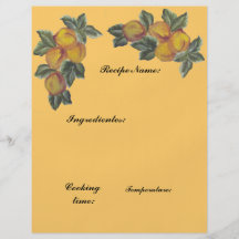 recipe paper flyer