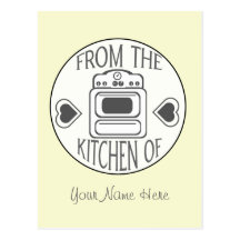 Recipe Postcard - Retro White Stove