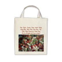 Recipe Salad Grocery Canvas Bags