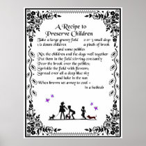 recipe to preserve children poster