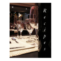 Recipes Cards Postcard