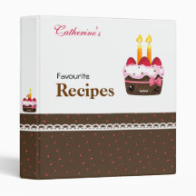 Recipes - Cute chocolate with strawberries cakes Binders