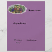 recipes paper full color flyer