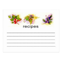 recipes postcards