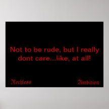 Reckless Ambition Poster