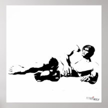 RECLINING MOCK SUPERHERO PRINT