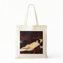 Reclining Nude Canvas Bags