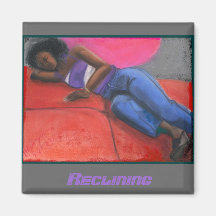 Reclining Refrigerator Magnet