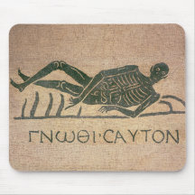 Reclining skeleton with the caption 'Know Mousepad
