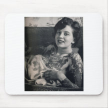 Reclining Tattooed Lady Mouse Pad