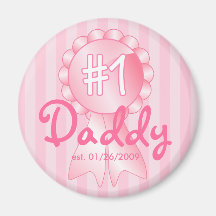 Récompense de papa du numéro 1 (rose) aimants