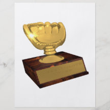 Récompense d'or de gant prospectus en couleur