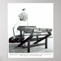 Reconstruction of Hargreaves's 'Spinning Jenny' Poster