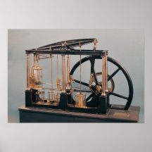 Reconstruction of James Watt's steam engine Poster