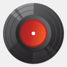 RECORD ALBUM ROUND STICKERS