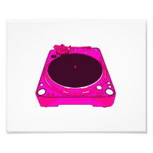 Record Player Pink Colour Graphic Photo Art