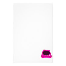 Record Player Pink Colour Graphic Stationery Paper