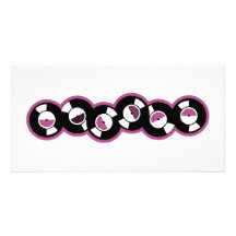 Record Row Pink Photo Card