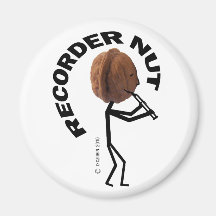 Recorder Nut Refrigerator Magnets