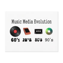 Recording Media Evolution Post Cards
