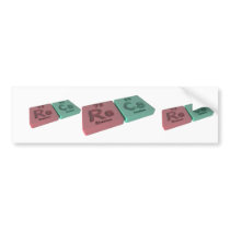 Recs as Re Rhenium and Cs Caesium Bumper Sticker