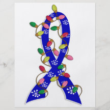 Rectal Cancer Christmas Lights Ribbon Full Colour Flyer