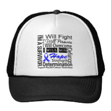 Rectal Cancer Fight Persevere Overcome Win Trucker Hat
