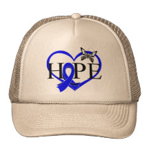 Rectal Cancer Hope Butterfly Heart Décor Mesh Hats