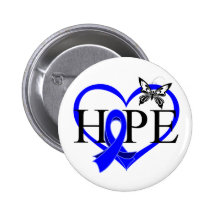 Rectal Cancer Hope Butterfly Heart Décor Pins