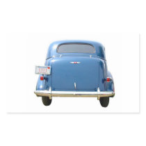 Rectangle Sticker, Vintage Blue Chevy Father's Day