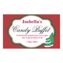 Rectangular Christmas tree Candy Buffet Sticker