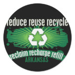 Recycle Arkansas Round Sticker