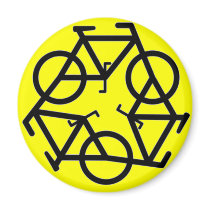 Recycle Bicycle Logo Symbol Fridge Magnets