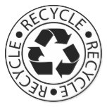 Recycle Black Logo stickers