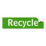 Recycle bumper sticker