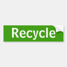 Recycle bumper sticker