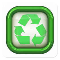 Recycle Button Sticker Seals