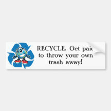 Recycle clever bumper sticker