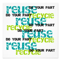 Recycle Do  Your Part T-shirts and Gifts Personalized Invitations
