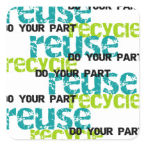 Recycle Do  Your Part T-shirts and Gifts Stickers
